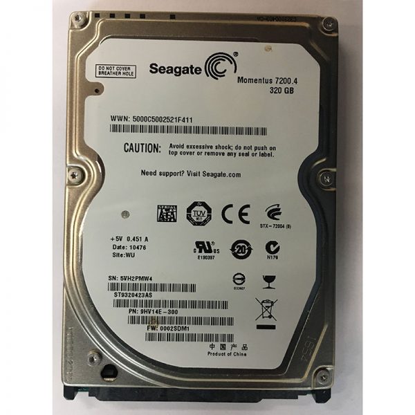 ST9320423AS - Seagate 320GB 7200 RPM SATA 2.5" HDD