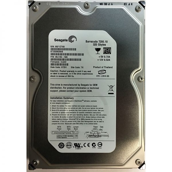 ST3320820AS - Seagate 320GB 7200 RPM SATA 3.5" HDD