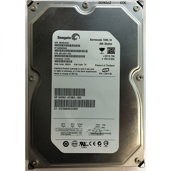 431953-002 - HP 400GB 7200 RPM SATA 3.5" HDD