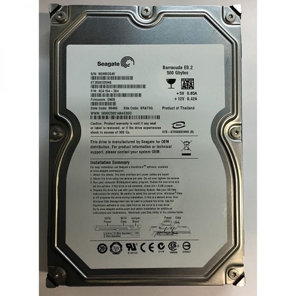 ST3500320NS - Seagate 500GB 7200 RPM SATA 3.5" HDD