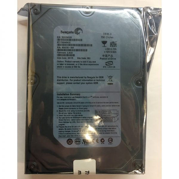 9BK038-500 - Seagate 750GB 7200 RPM IDE 3.5" HDD