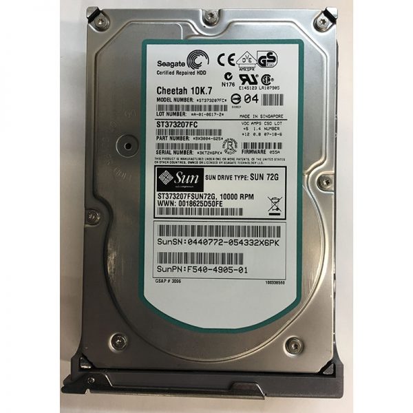 9X3004-625 - Seagate 73GB 10K RPM FC 3.5" HDD w/ tray, 540-4905 version