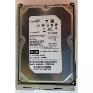 9BL13E-145 - Seagate 250GB 7200 RPM SATA 3.5" HDD w/ tray, Sun 390-0354-02 version