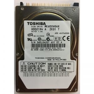 HDD2194A - Toshiba 60GB 5400 RPM IDE 2.5" HDD