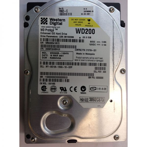 WD200EB - Western Digital 20GB 5400 RPM IDE 3.5" HDD