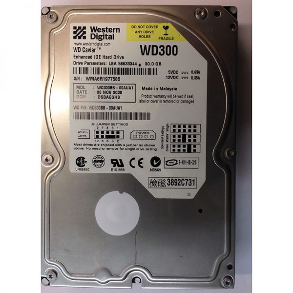 WD300BB - Western Digital 30GB 7200 RPM IDE 3.5" HDD