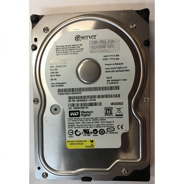 WD400ABJS-23TEA0 - Western Digital 40GB 7200 RPM SATA 3.5" HDD