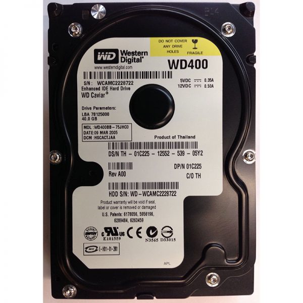 WD400BB-75JHC0 - Western Digital 40GB 7200 RPM IDE 3.5" HDD