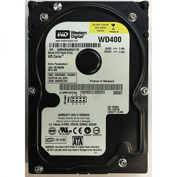 40Y9031 - IBM 40GB 7200 RPM SATA 3.5" HDD