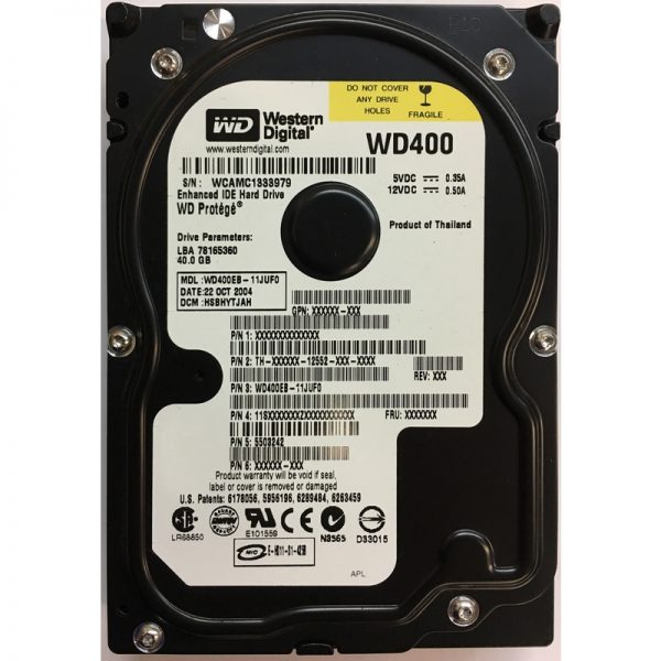 WD400EB-11JUF0 - Western Digital 40GB 7200 RPM IDE 3.5" HDD