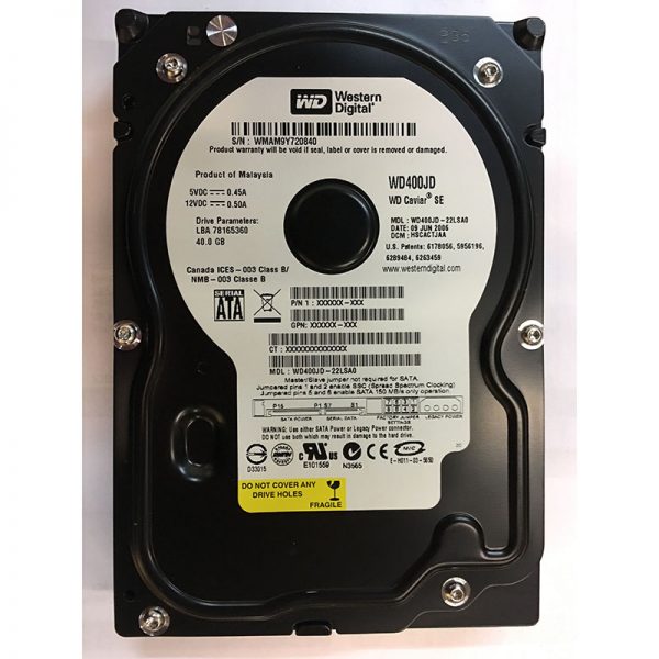 WD400JD - Western Digital 40GB 7200 RPM SATA 3.5" HDD