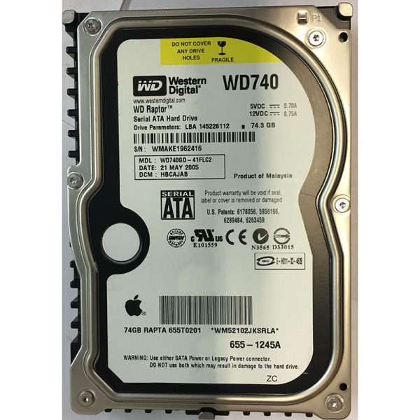 655-1245A - Apple 74GB 10K RPM SATA 3.5" HDD
