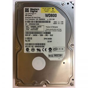 WD800BB-18CAA0 - Western Digital 80GB 7200 RPM IDE 3.5" HDD
