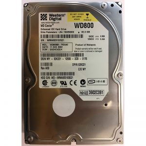 WD800BB-75CAA0 - Western Digital 80GB 7200 RPM IDE 3.5" HDD