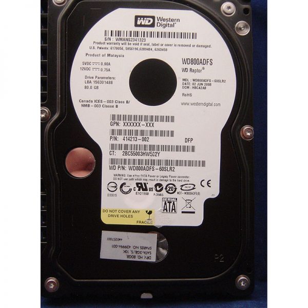 WD800ADFS-60SLR2 - Western Digital 80GB 10K RPM SATA 3.5" HDD