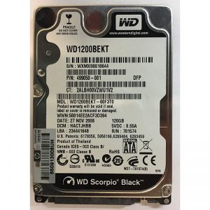 499050-001 - HP 120GB 7200 RPM SATA 2.5" HDD Western Digital WD1200BEKT version