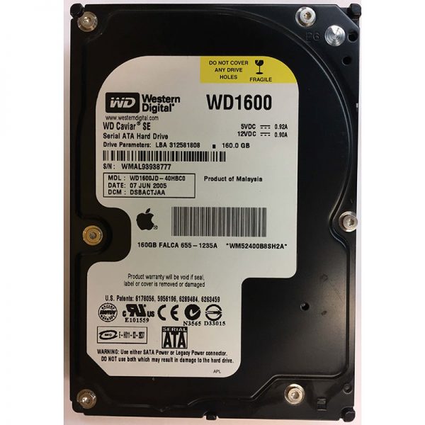 655-1235A - Apple 160GB 7200 RPM SATA 3.5" HDD