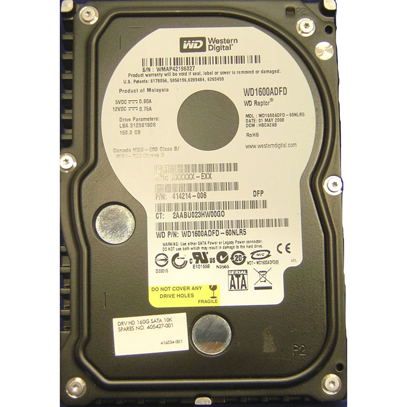 414214-006 - HP 160GB 10K RPM SATA 3.5" HDD