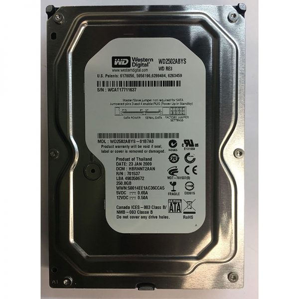 WD2502ABYS - Western Digital 80GB 7200 RPM SATA 3.5" HDD