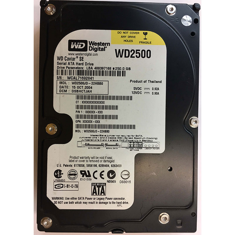 WD2500JD-22HBB0 – Western Digital 250GB SATA 3.5″ – Drive Finder