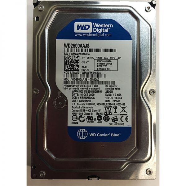 WD2500AAJS-75M0A0 - Western Digital 250GB 7200 RPM SATA 3.5" HDD