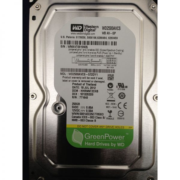 WD2500AVCS-572DY1 - Western Digital 250GB 7200 RPM SATA 3.5" HDD