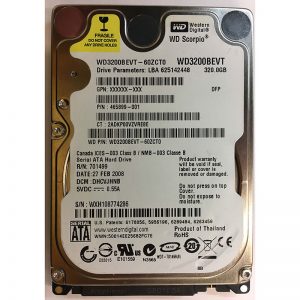 WD3200BEVT-60ZCT0 - Western Digital 320GB 5400 RPM SATA 2.5" HDD