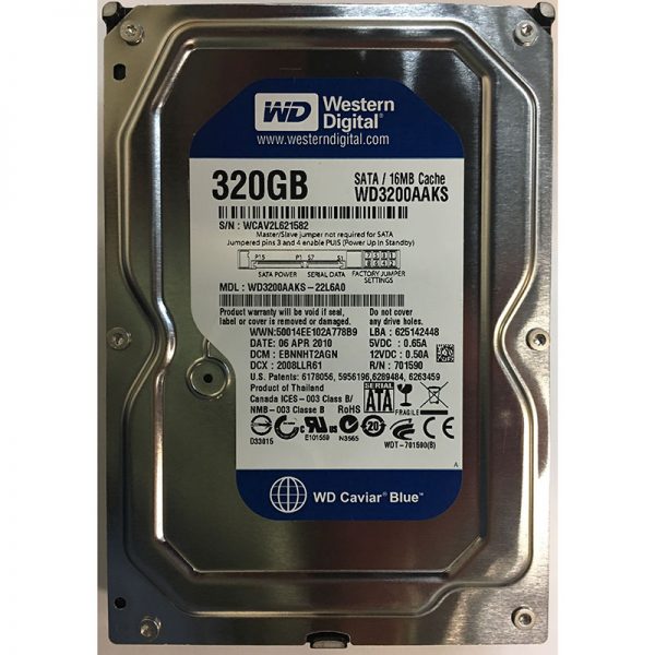 WD3200AAKS-22L6A0 - Western Digital 320GB 7200 RPM SATA 3.5" HDD