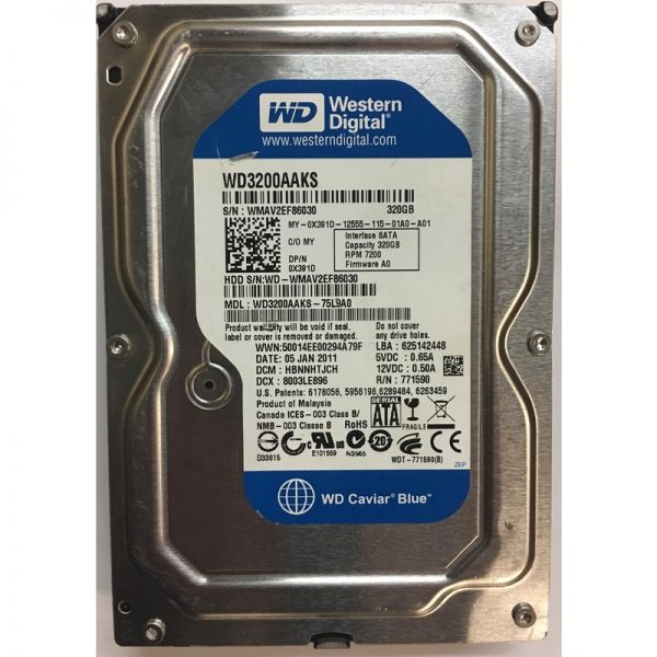 X391D - Dell 320GB 7200 RPM SATA 3.5" HDD