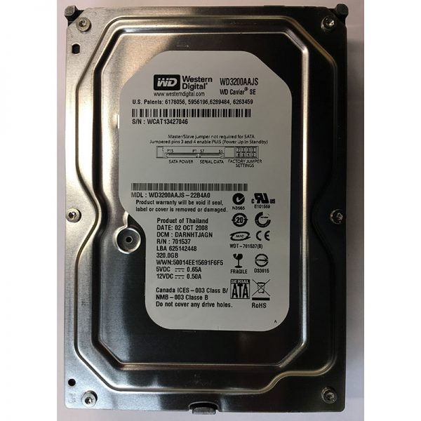 WD3200AAJS - Western Digital 320GB 7200 RPM SATA 3.5" HDD