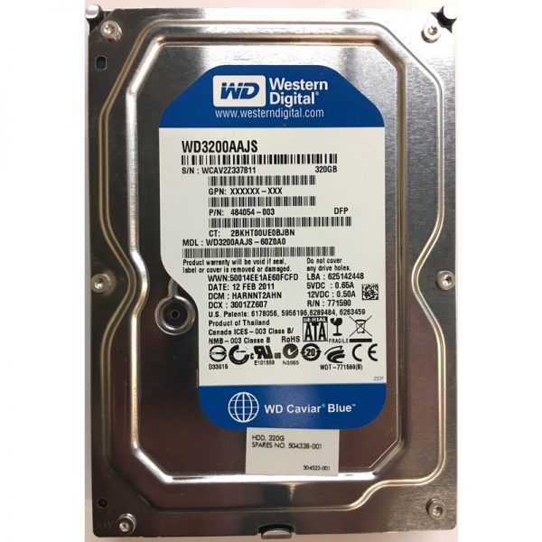 WD3200AAJS-60Z0A0 - Western Digital 320GB 7200 RPM SATA 3.5" HDD