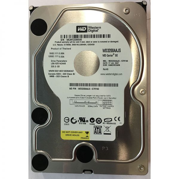 WD3200AAJS-57RYA0 - Western Digital 320GB 7200 RPM SATA 3.5" HDD