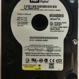 WD4000KS-00KRB0 - Western Digital 400GB 7200 RPM SATA 3.5" HDD