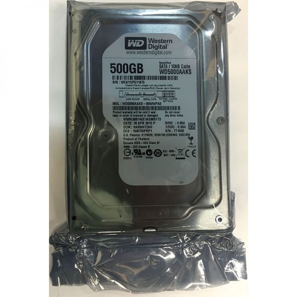 WD5000AAKS-00WWPA0 - Western Digital 500GB 7200 RPM SATA 3.5" HDD manufacture refurbished