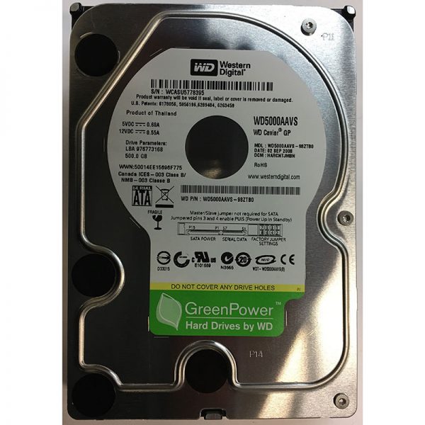 WD5000AAVS-98ZTB0 - Western Digital 500GB 5400 RPM SATA 3.5" HDD