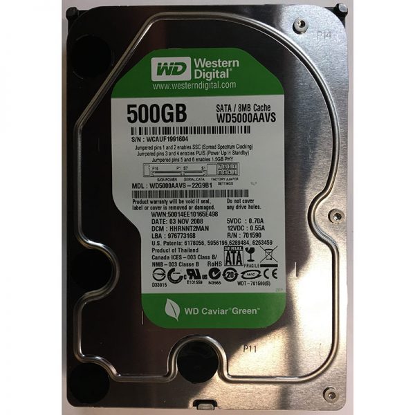 WD5000AAVS-22G9B1 - Western Digital 500GB 5400 RPM SATA 3.5" HDD