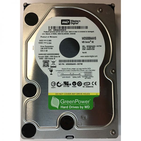 WD5000AAVS-32ZTB0 - Western Digital 500GB 5400 RPM SATA 3.5" HDD