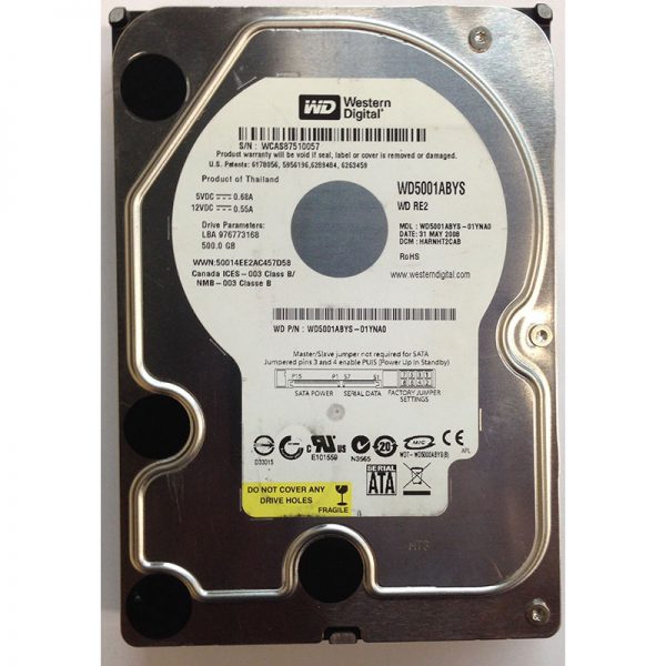 WD5001ABYS  - Western Digital 500GB 7200 RPM SATA 3.5" HDD