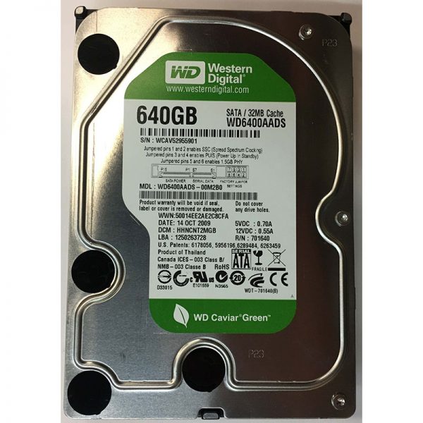 WD6400AADS - Western Digital 640GB 7200 RPM SATA 3.5" HDD