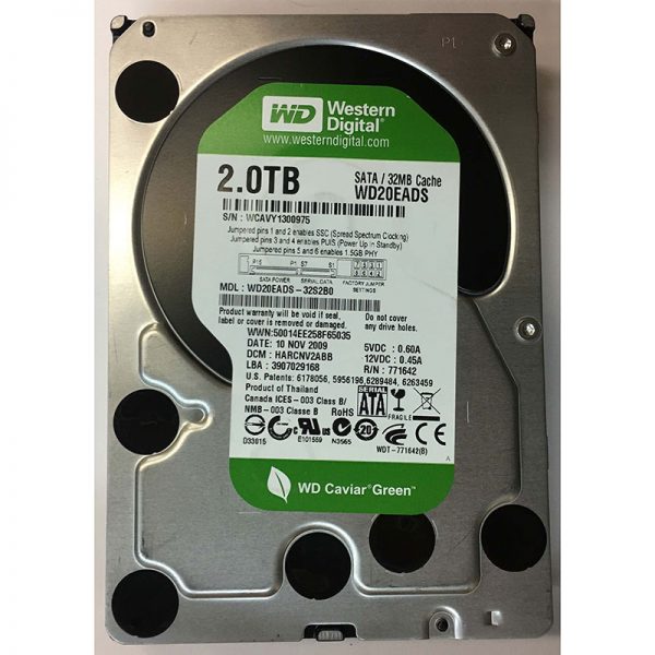 WD20EADS - Western Digital 2TB 7200 RPM SATA  3.5" HDD