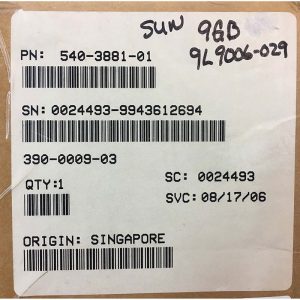 540-3881-01 - Sun 9GB 10K RPM SCSI 3.5" HDD Ultra 1 80 pin w/ spud bracket, factroy sealed