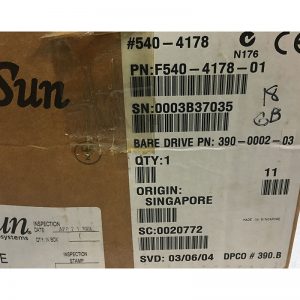 390-0002-03 - Sun 18GB 10K RPM SCSI 3.5" HDD U160 80 pin w/ tray factory sealed