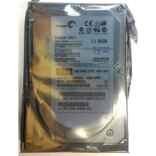540-6605-01 - Sun 146GB 10K RPM FC 3.5" HDD w/ tray factory sealed