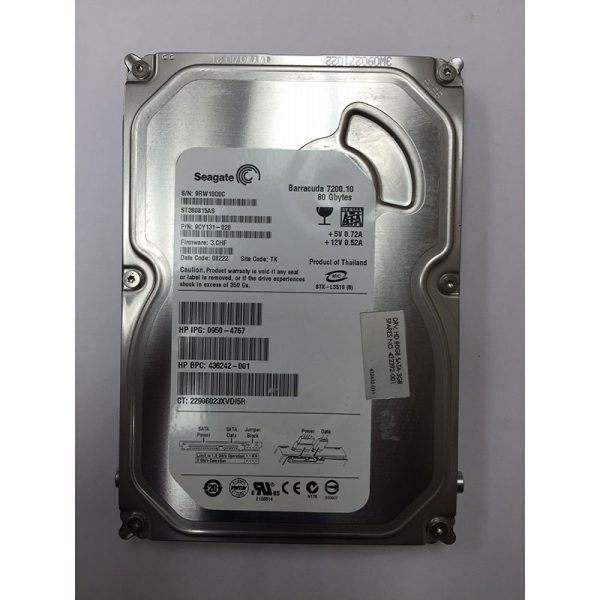 432433-001 - HP 80GB 7200 RPM SATA 3.5" HDD Seagate ST380215AS version