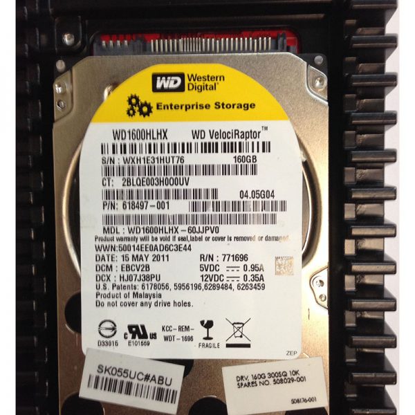 508176-001 - HP 160GB 10K RPM SATA 3.5" HDD