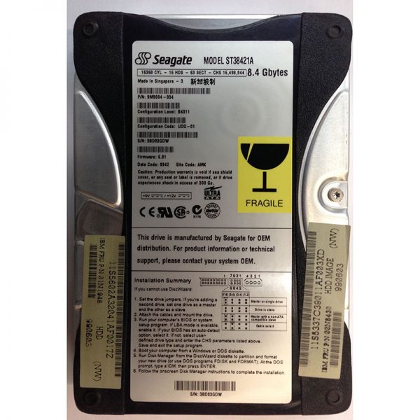 ST38421A - Seagate 8.4GB 5400 RPM IDE 3.5" HDD