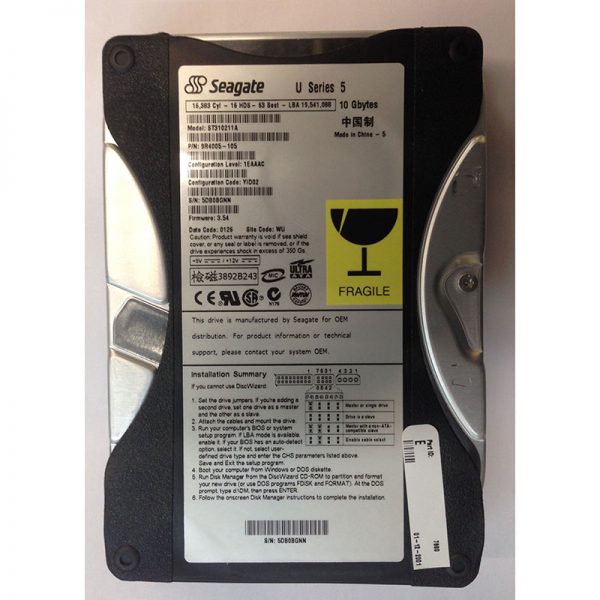 9R4005-105 - Seagate 10GB 5400 RPM IDE 3.5" HDD