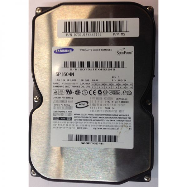 SP1604N - Samsung 160GB 7200 RPM IDE 3.5" HDD