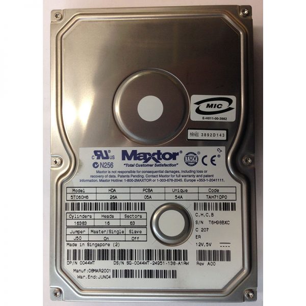 044WT - Dell 60GB 7200 RPM IDE 3.5" HDD