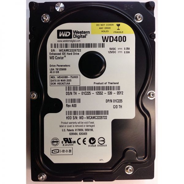 01C225 - Dell 40GB 7200 RPM IDE 3.5" HDD